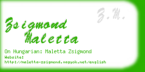 zsigmond maletta business card